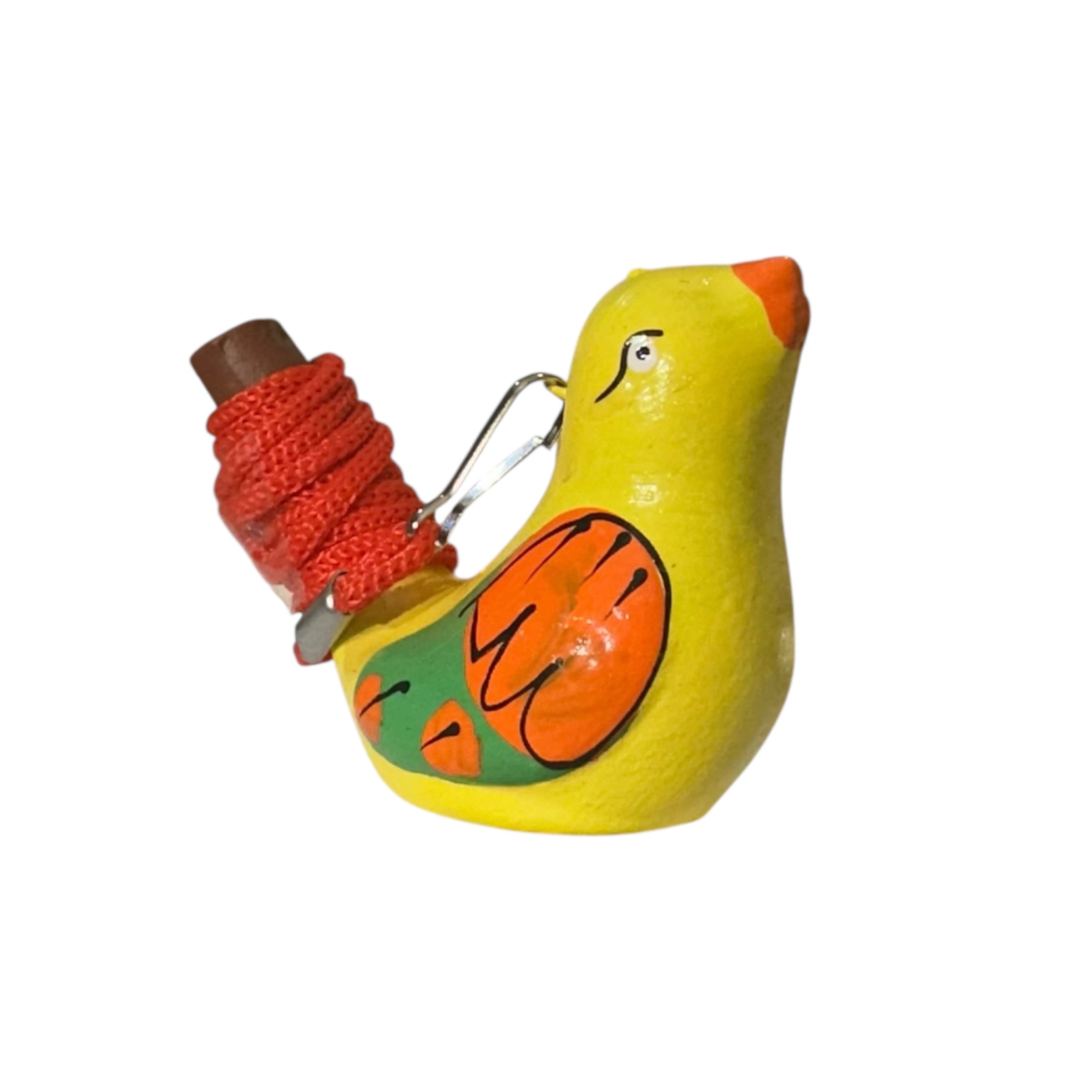 Clay Water Whistle Bird (yellow)
