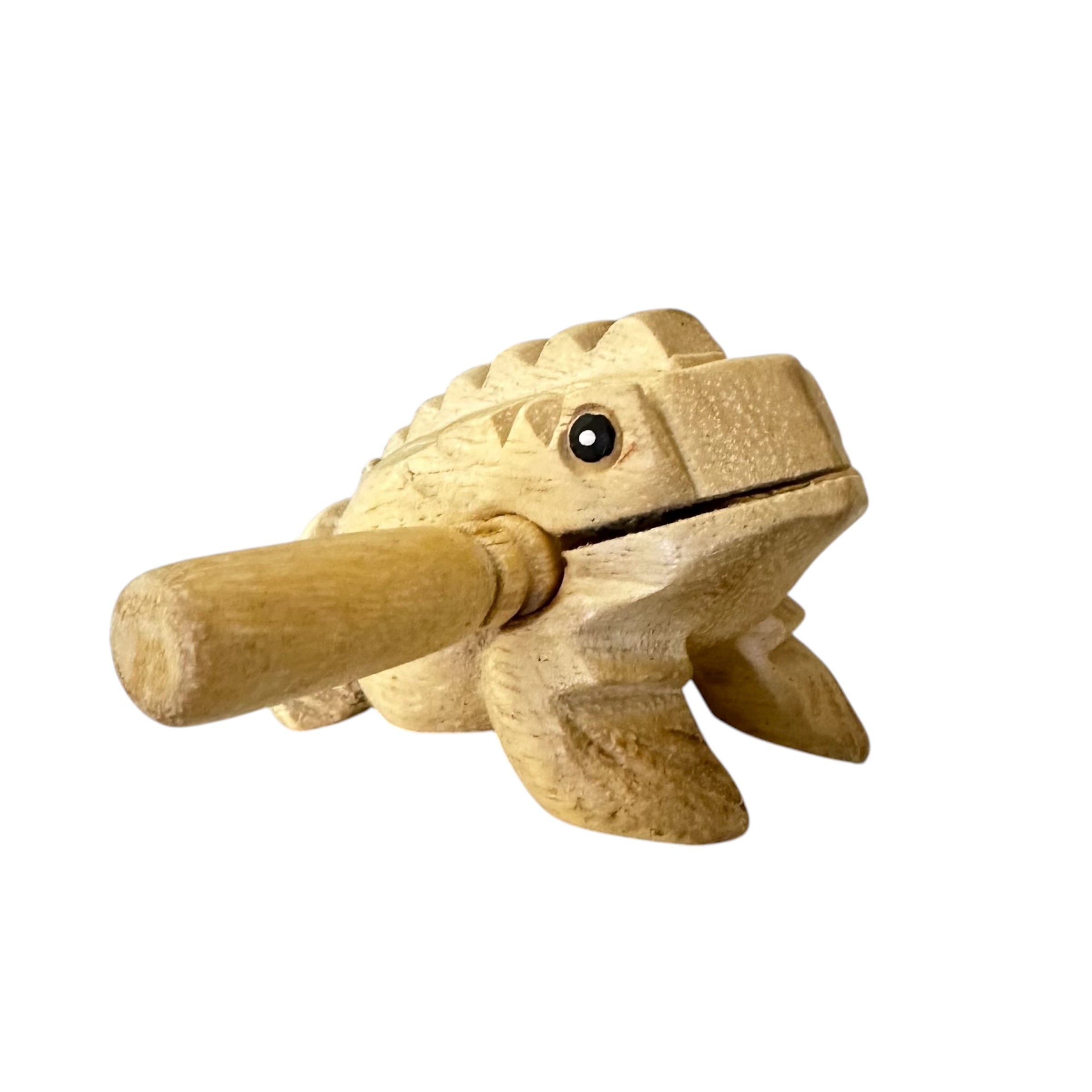 3" Wooden Musical Frog - Natural (percussion Instrument)