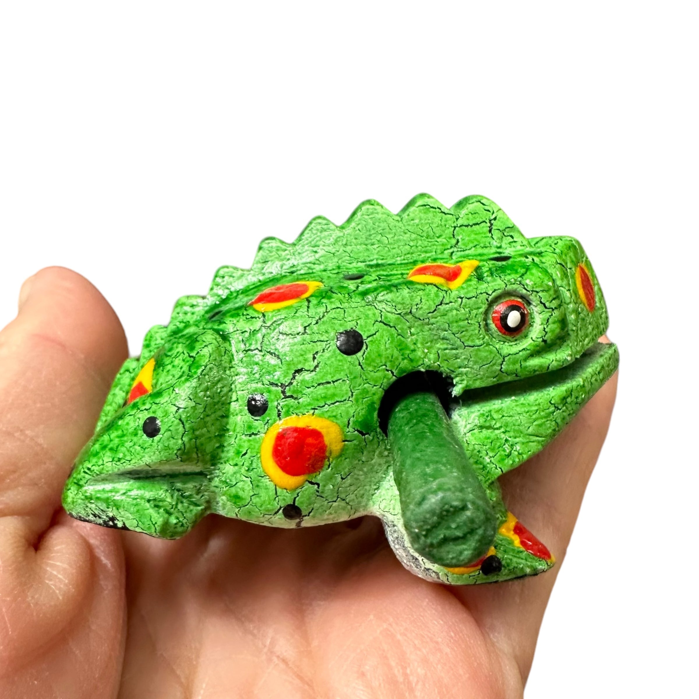1.5" Wooden Musical Frog - Green Spring Design (percussion Instrument)