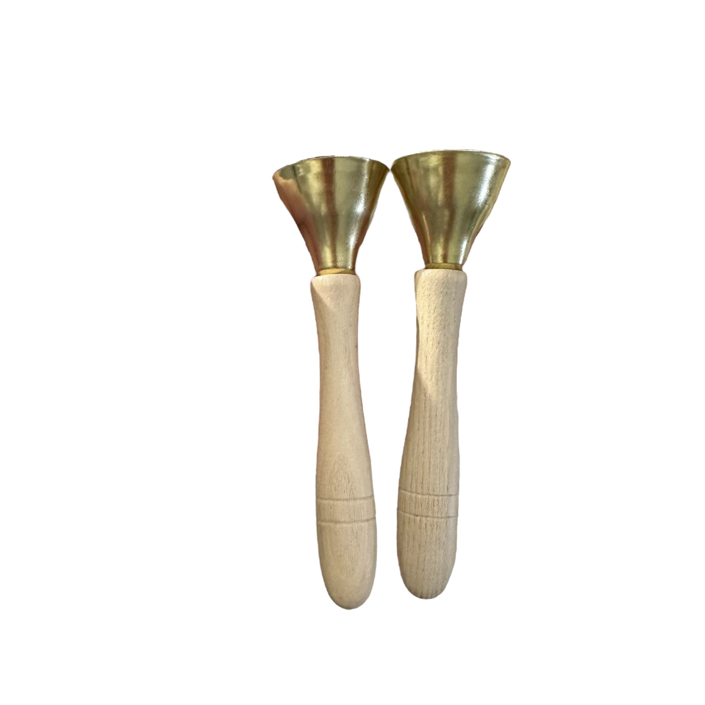 Wooden Handle Brass Bells – Set Of 2 – Perfect For Music Learning & Kids’ Activities