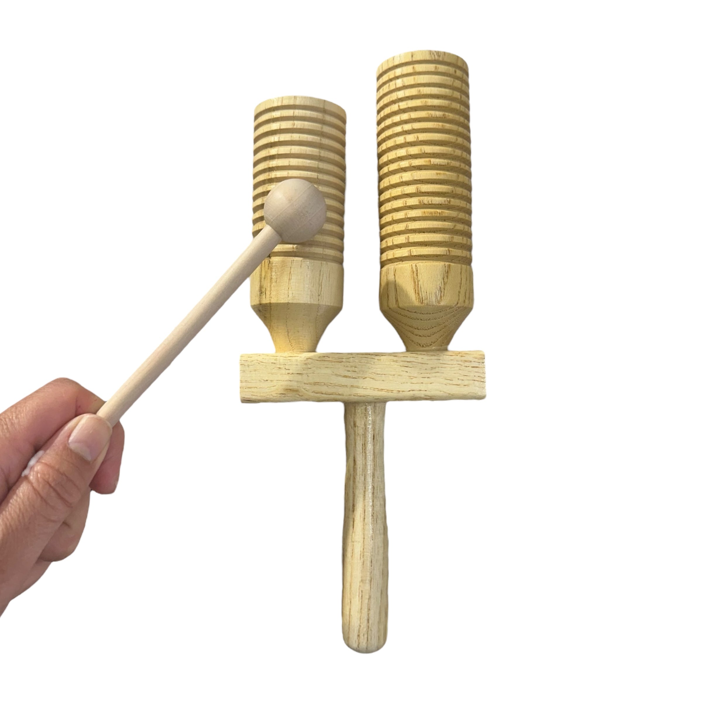 Wooden Double Guiro – Natural Wood Percussion Instrument For Music Learning