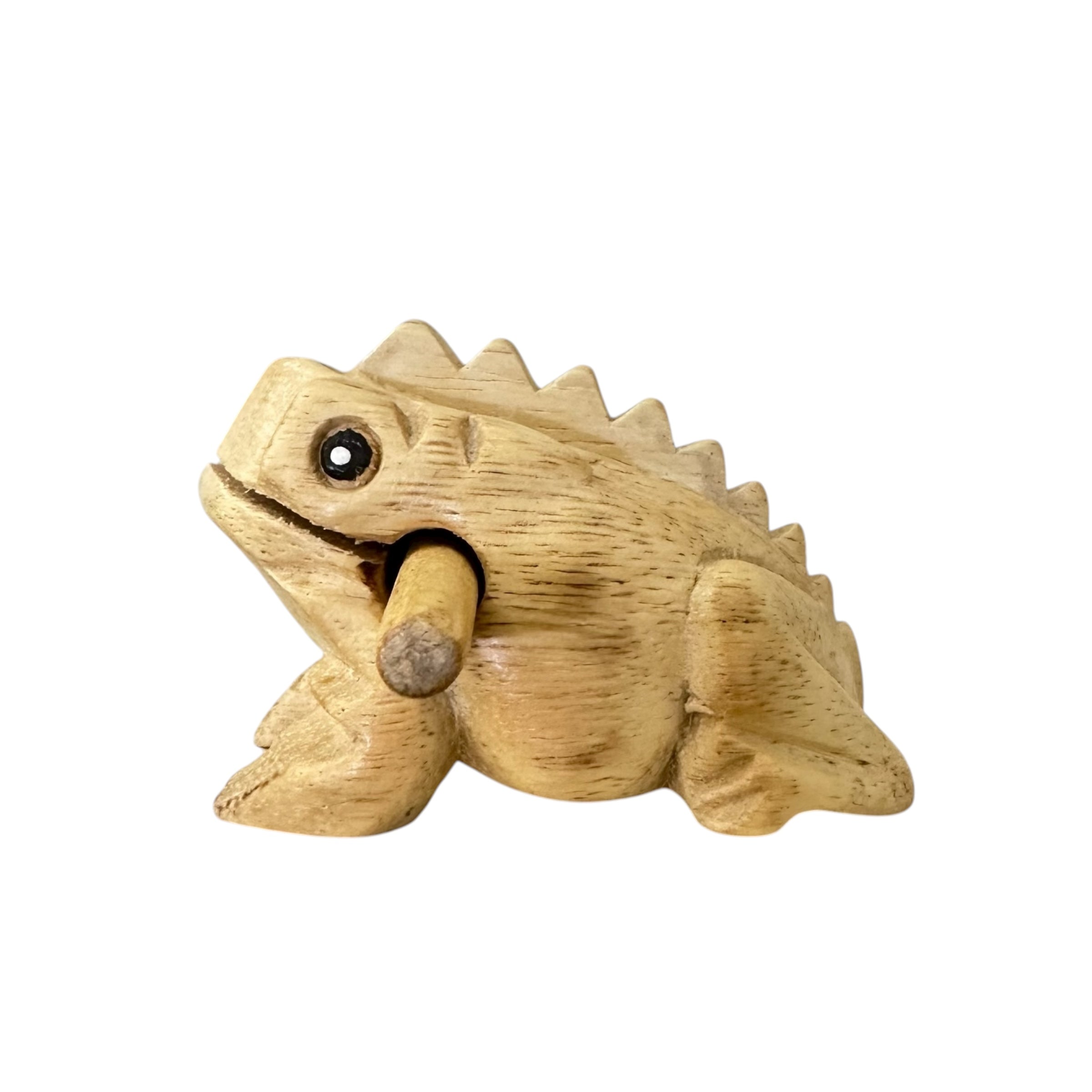 3" Wooden Musical Frog - Natural (percussion Instrument)