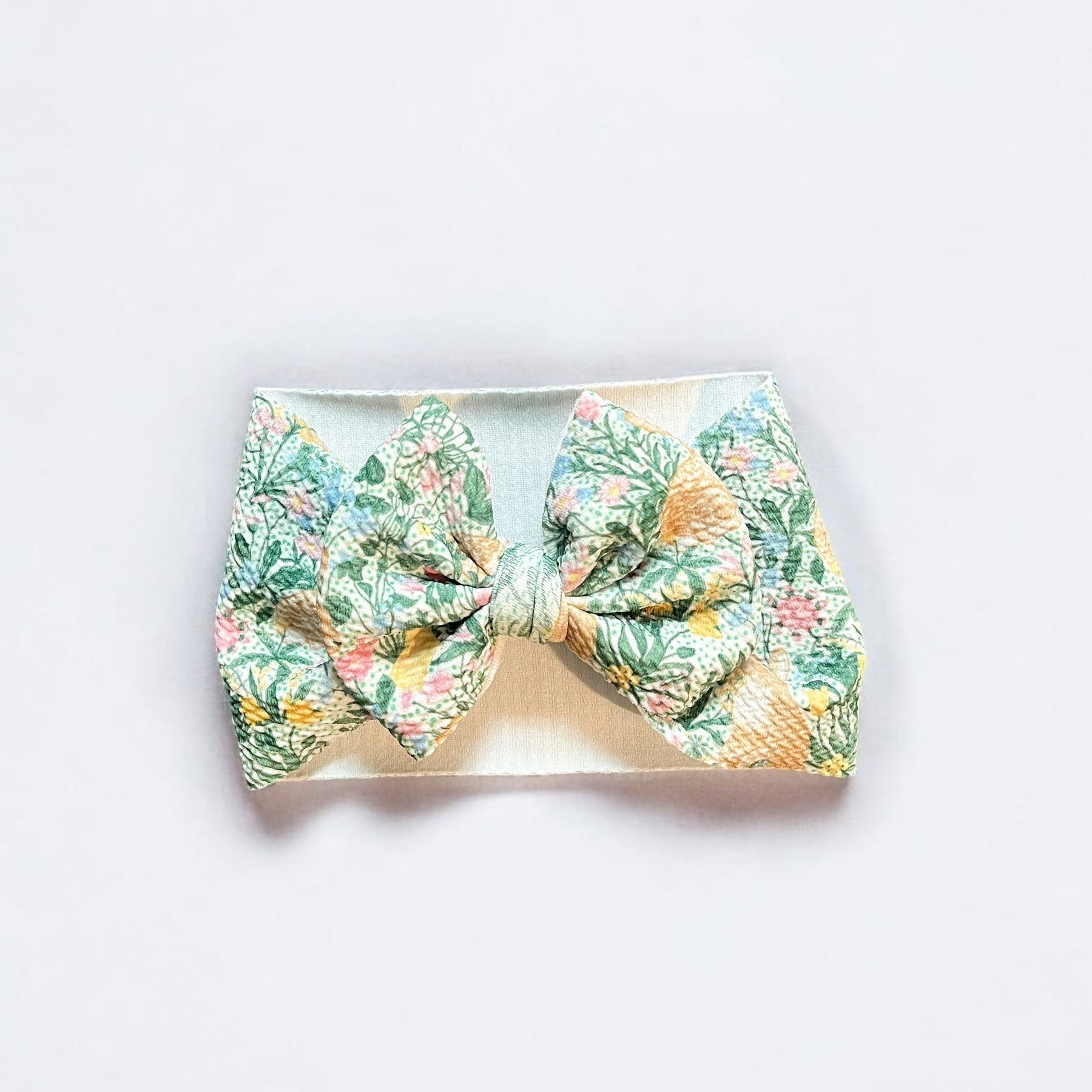 Spring Bunny Blooms Easter Baby Headwrap Bow