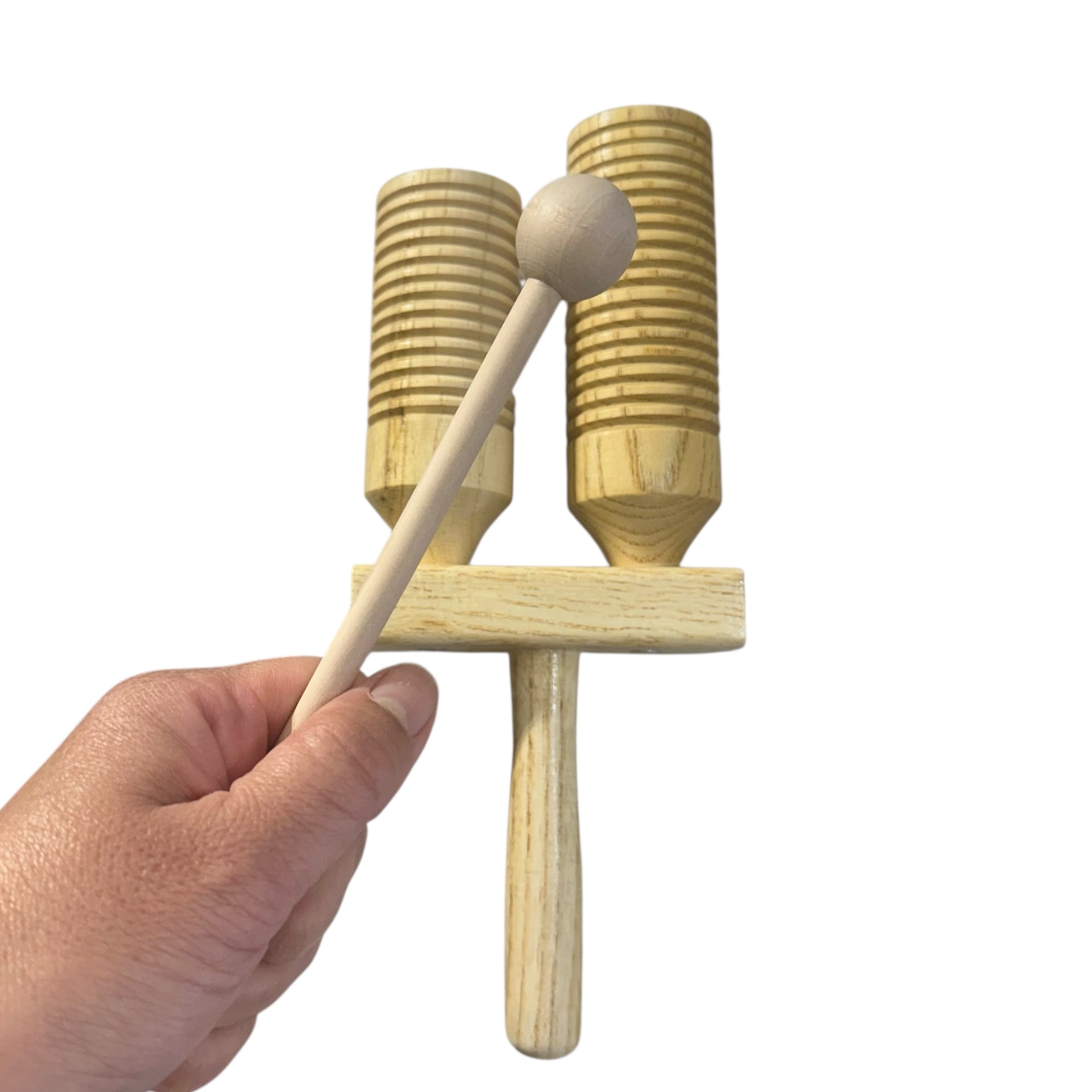 Wooden Double Guiro – Natural Wood Percussion Instrument For Music Learning
