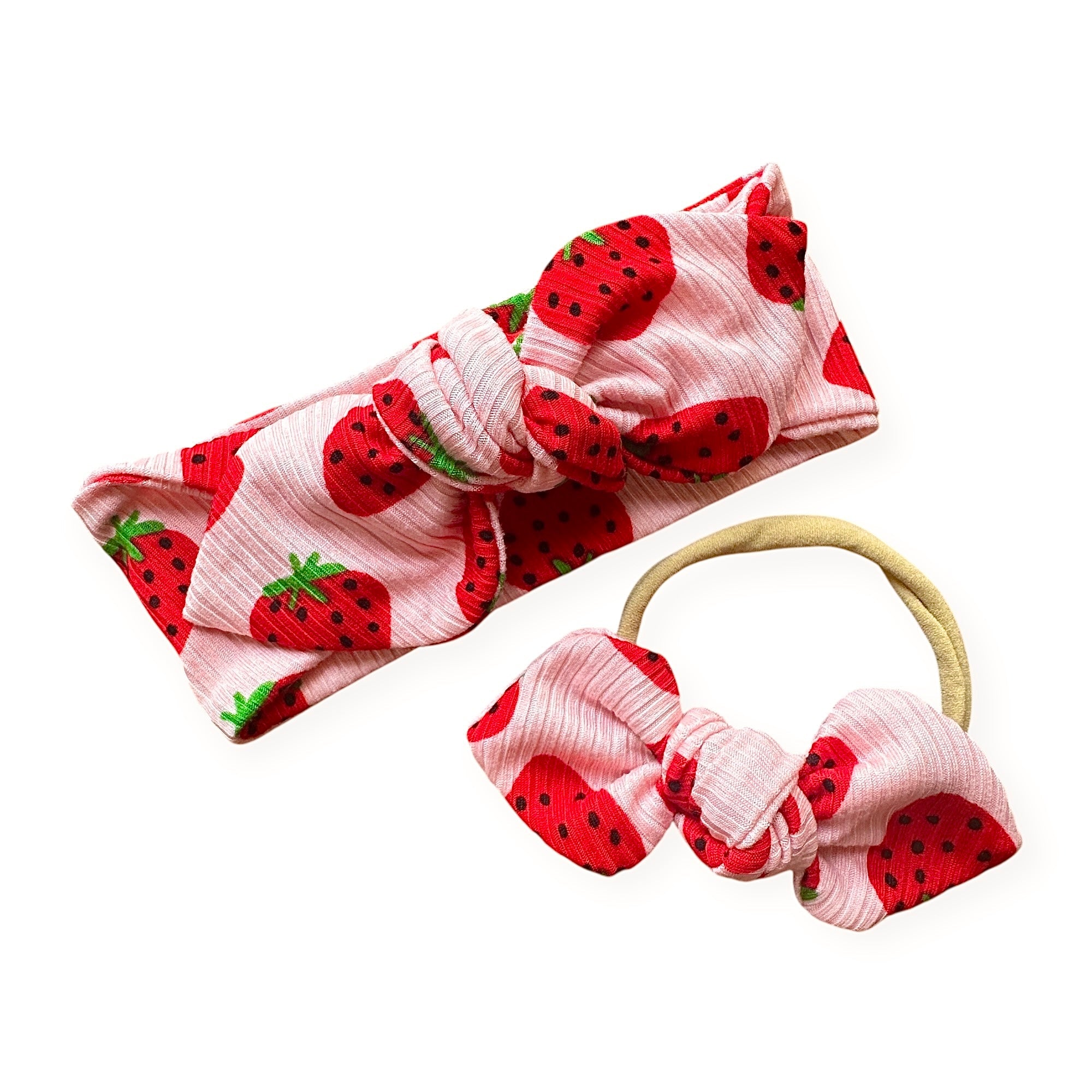 Pink Strawberries Headbands