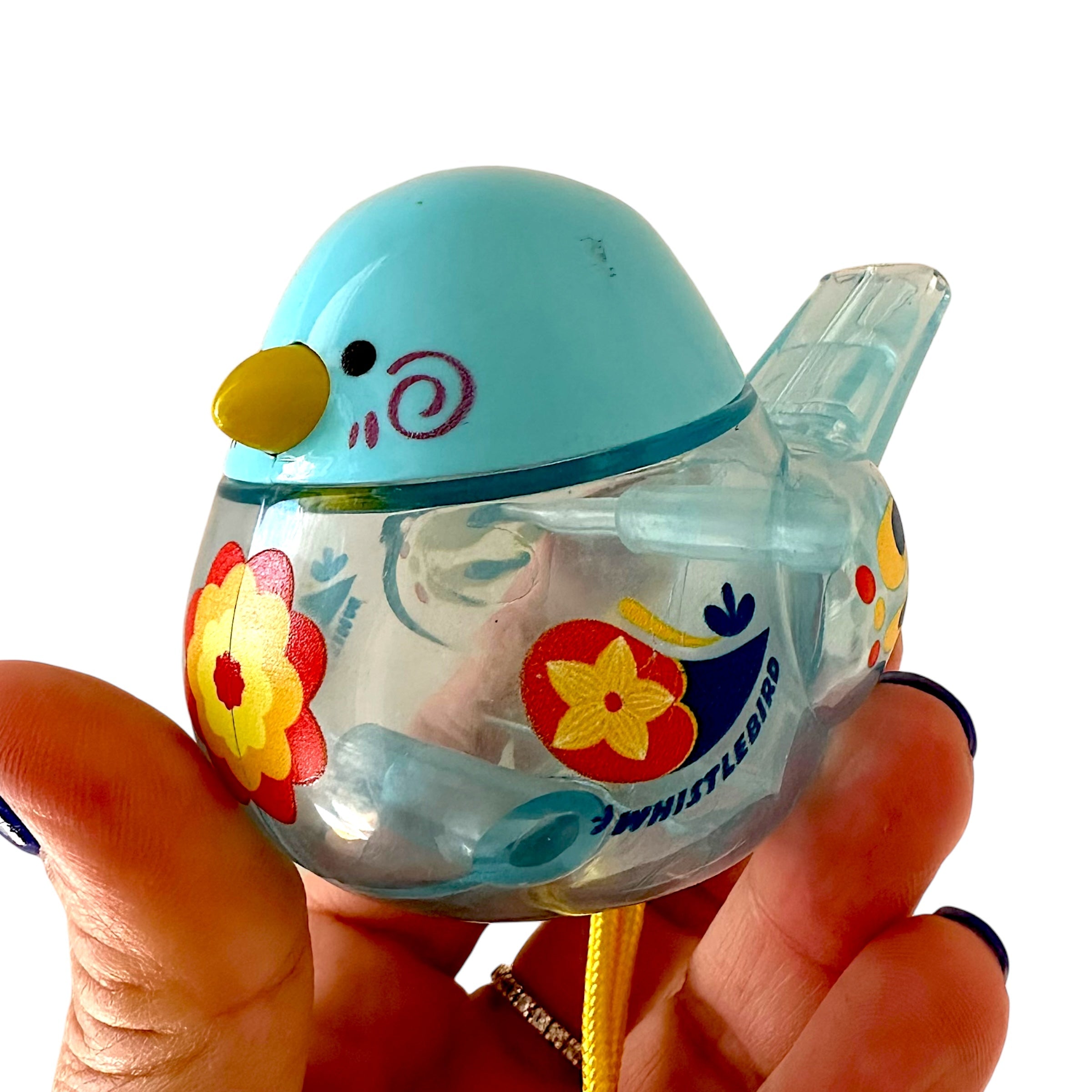 Clear Water Whistle Bird - Whimsical Water-filled Whistle (blue)