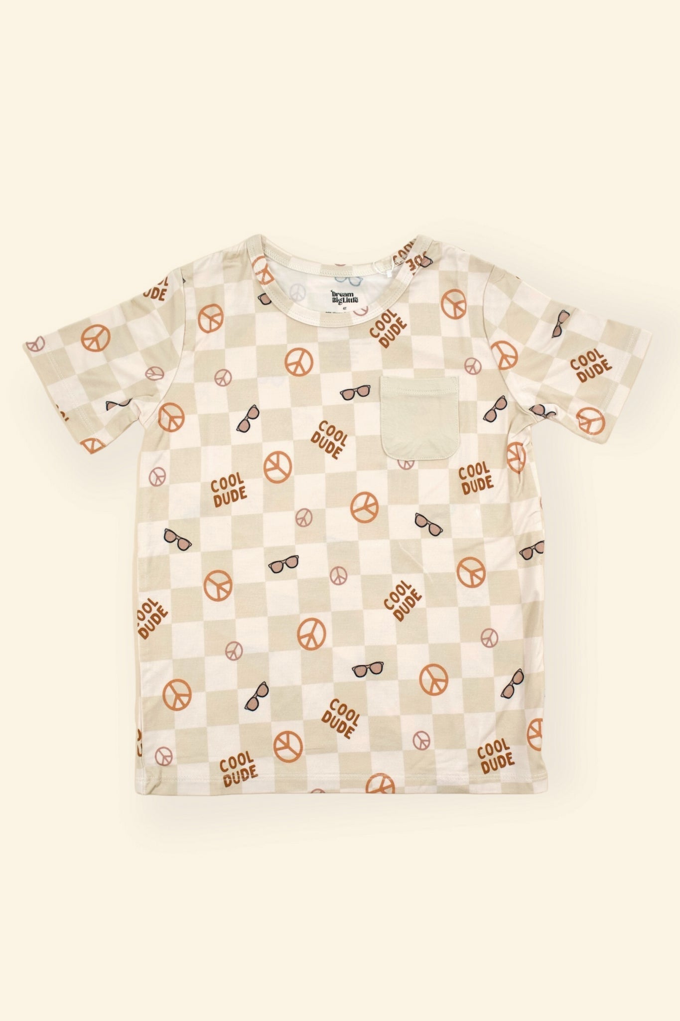 Cool Dude Checkers Dream Pocket Tee