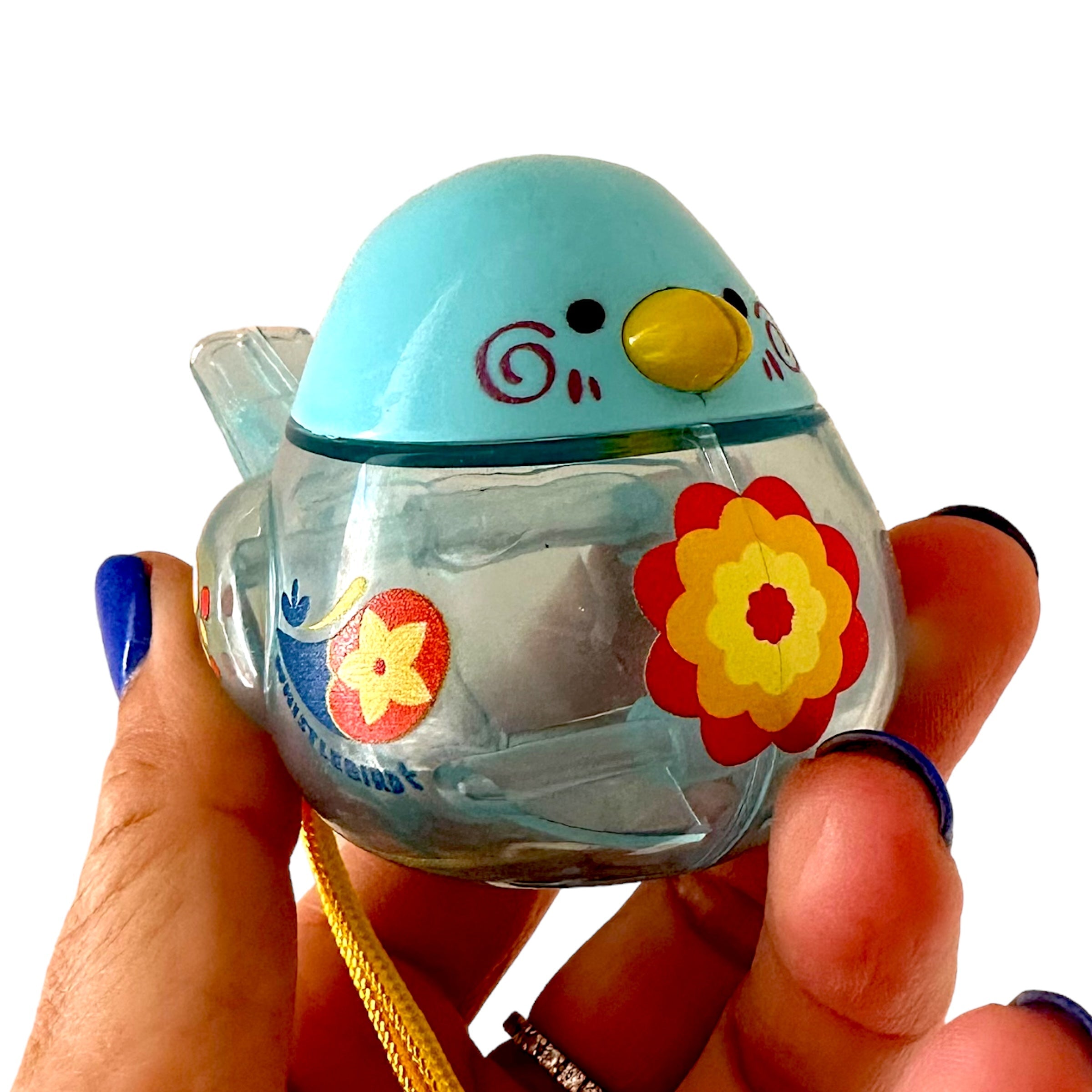 Clear Water Whistle Bird - Whimsical Water-filled Whistle (blue)