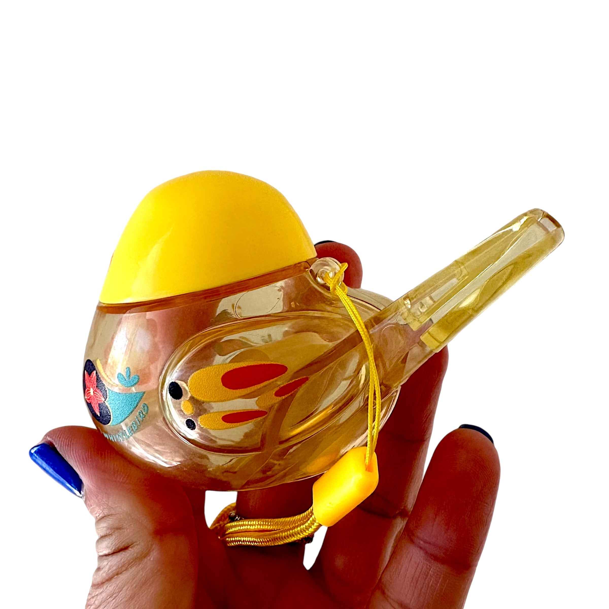 Clear Water Whistle Bird - Whimsical Water-filled Whistle (yellow)