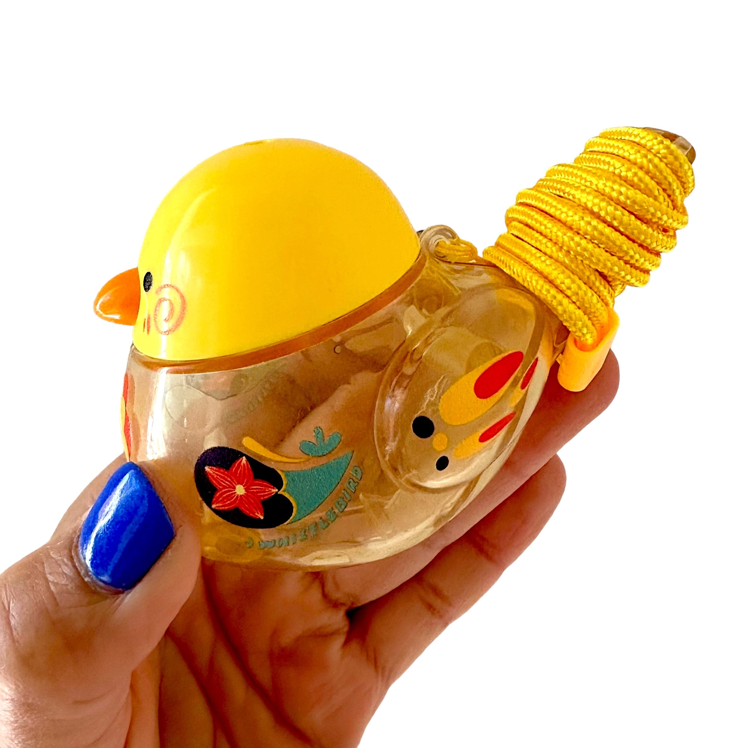 Clear Water Whistle Bird - Whimsical Water-filled Whistle (yellow)