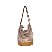 Woven Zipper Sling Bag - Wavy