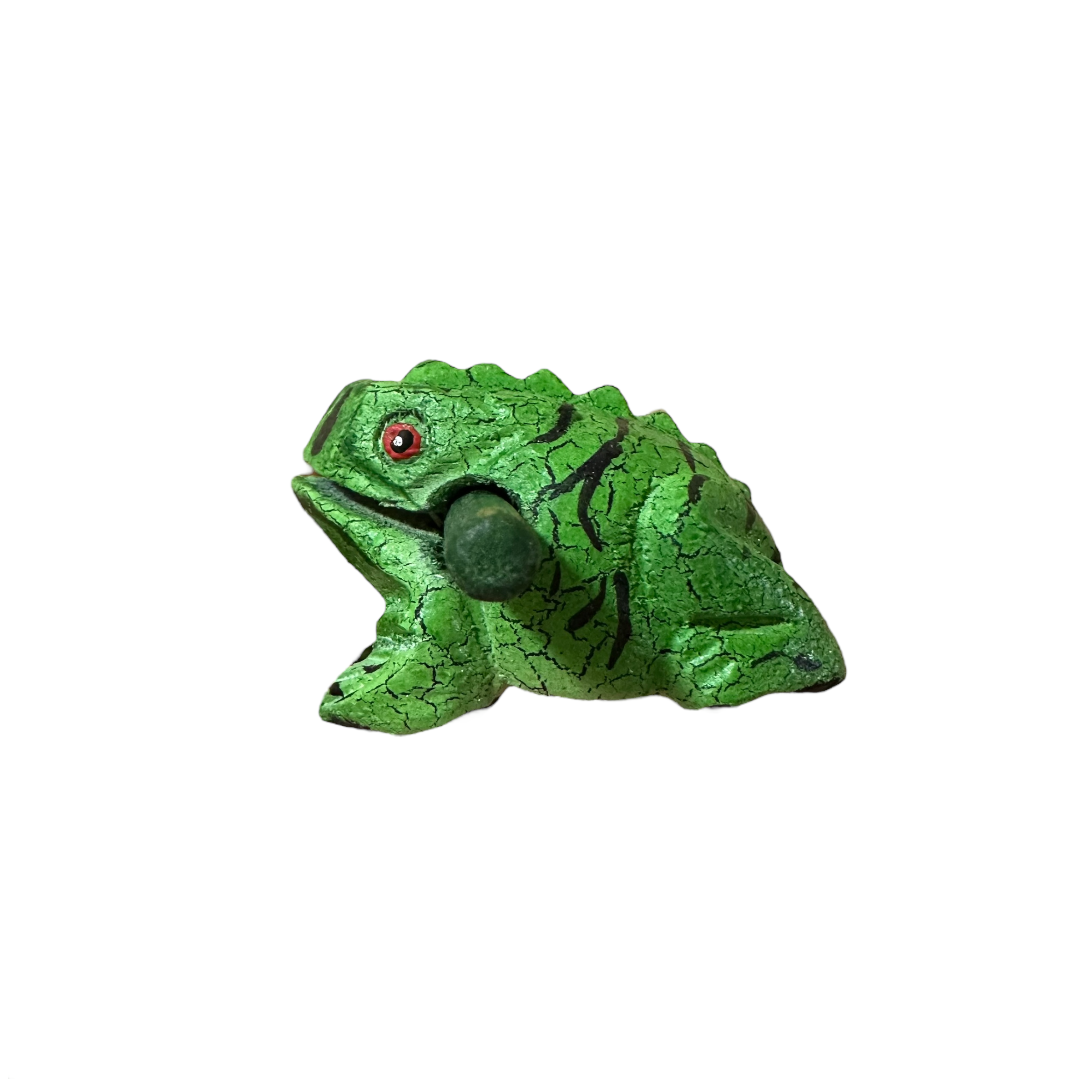 1.5" Wooden Musical Frog - Forest Design (percussion Instrument)