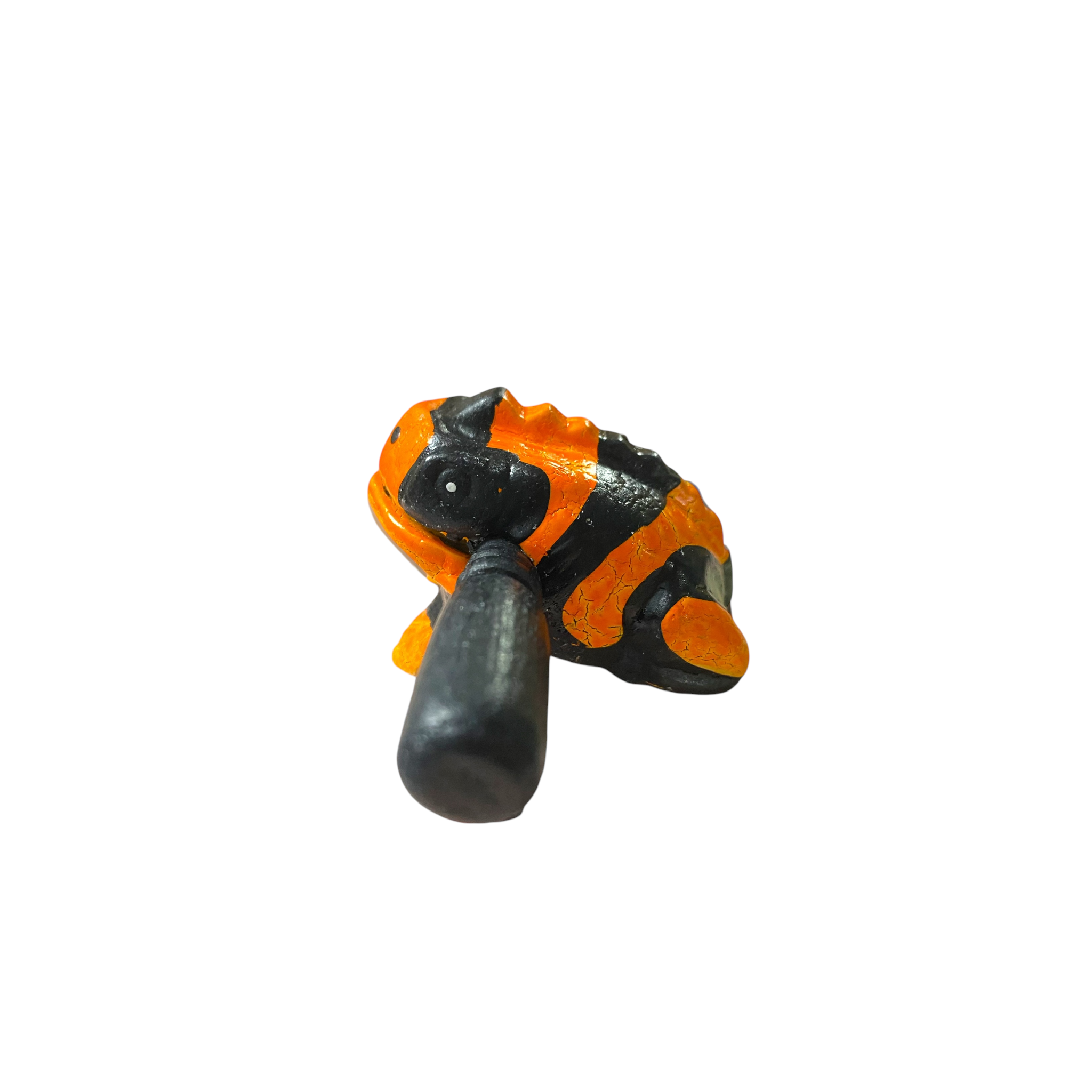 1.5" Wooden Musical Frog - Orange Dart Design (percussion Instrument)