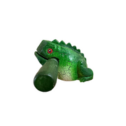 3" Wooden Musical Frog - Green Tree Design (percussion Instrument)