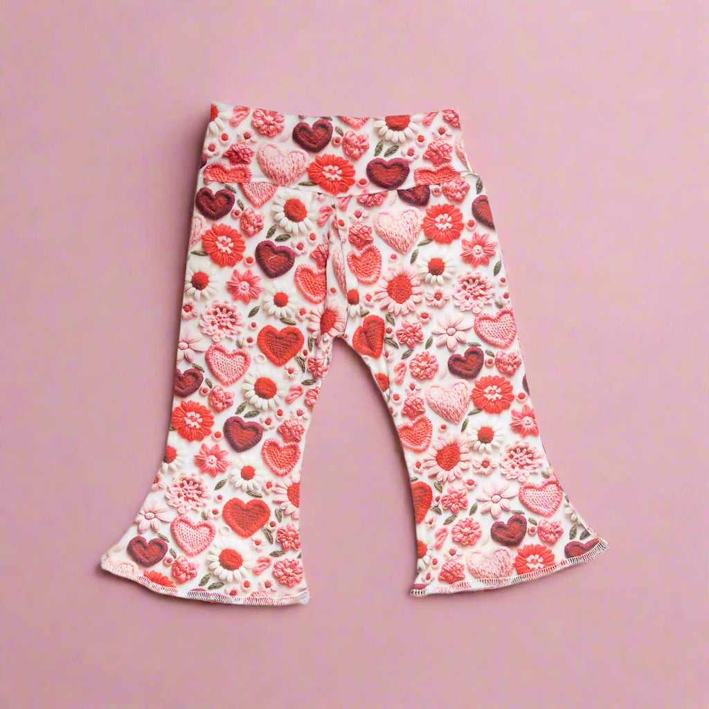 Sweet Hearts Club Valentine's Day Heart Bell Bottom Outfit