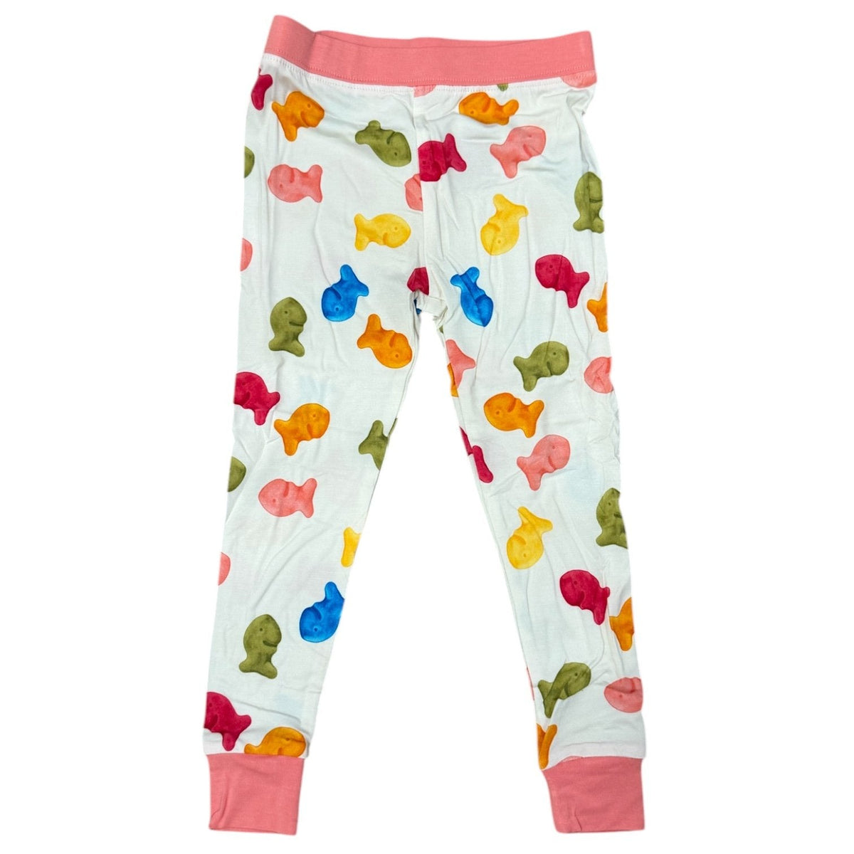 My First Snack Bamboo Pajamas – Green & Pink Lining Toddler Pjs |