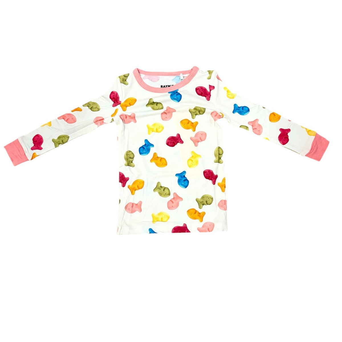 My First Snack Bamboo Pajamas – Green & Pink Lining Toddler Pjs |
