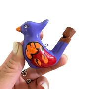 Clay Water Whistle Bird (purple Crest)