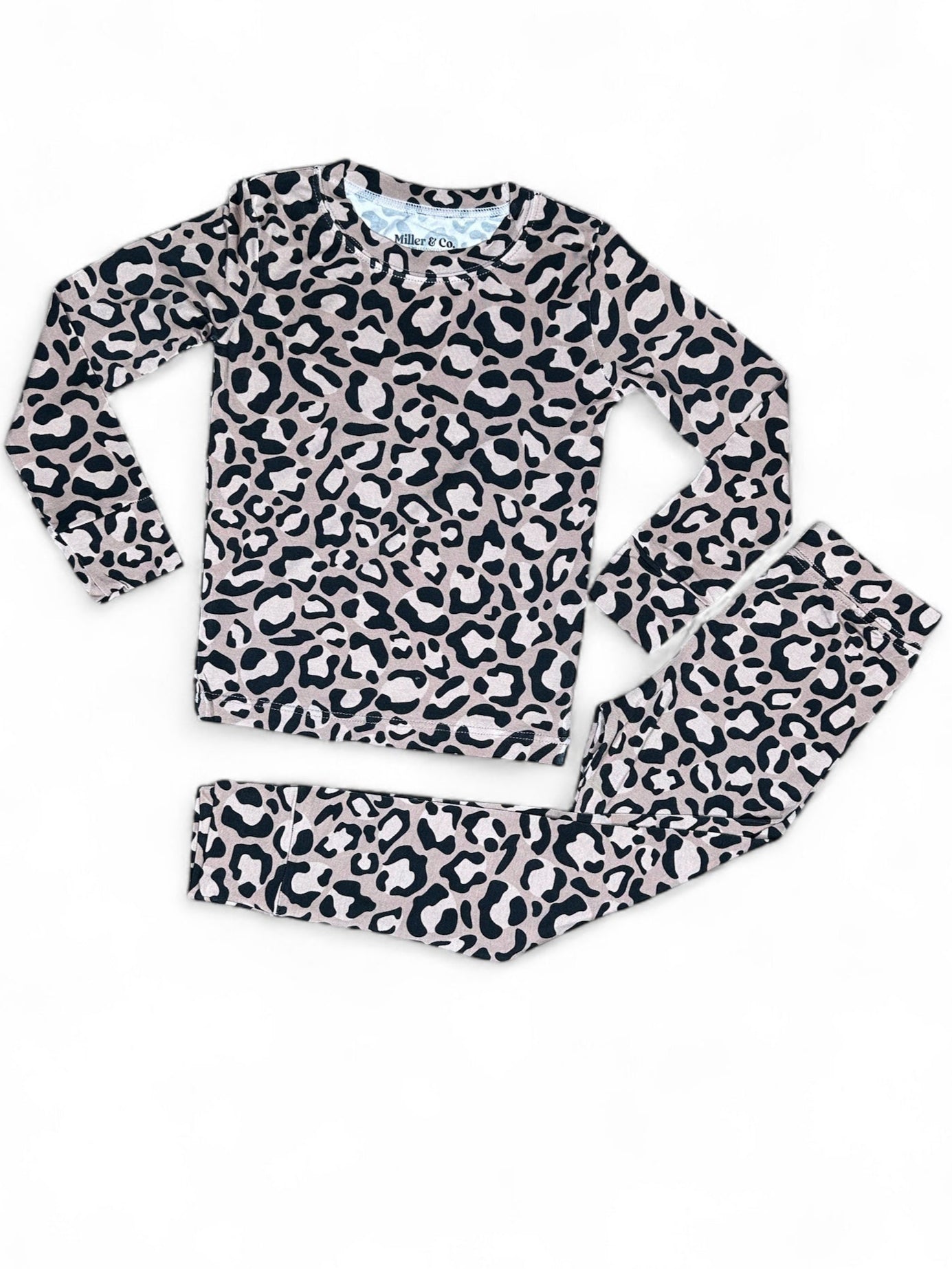 Bamboo Two Piece Pajama Set, Leopard