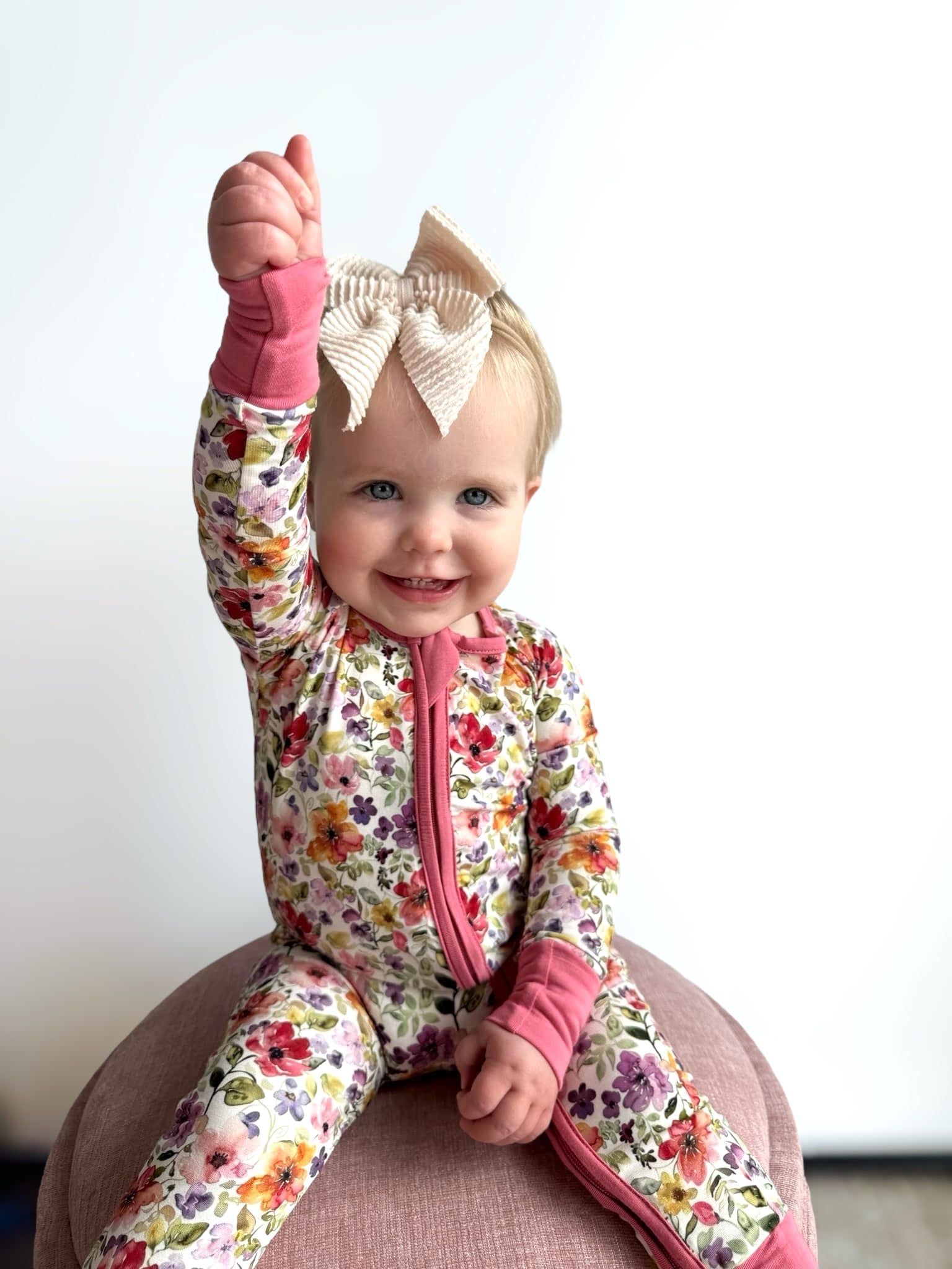 Watercolor Floral Convertible Footie