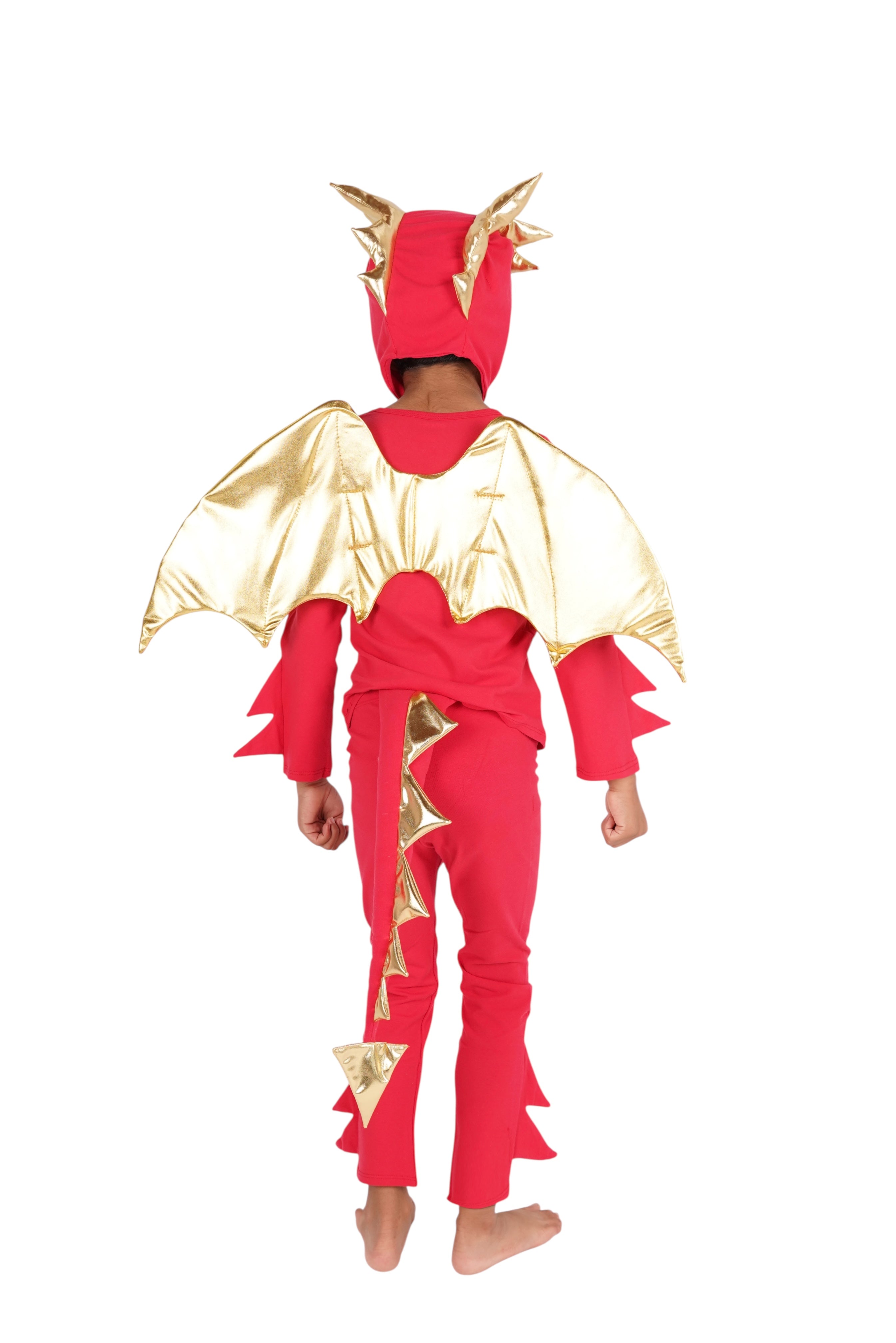 Sunfire Red Dragon With Gold Wings