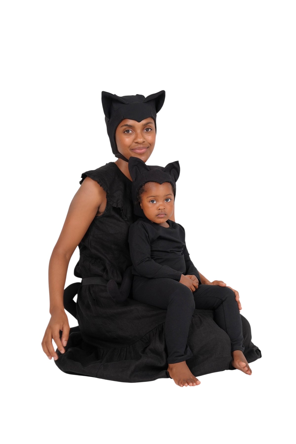 Adult Black Cat Hat & Tail Set, Halloween Costume