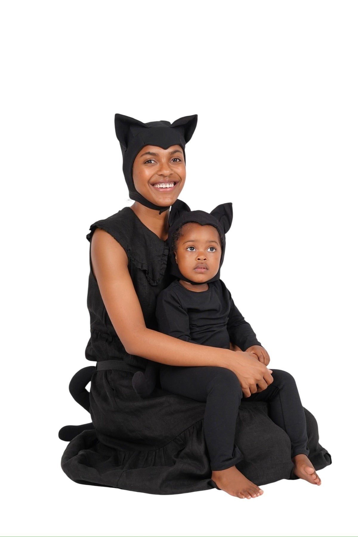 Adult Black Cat Hat & Tail Set, Halloween Costume