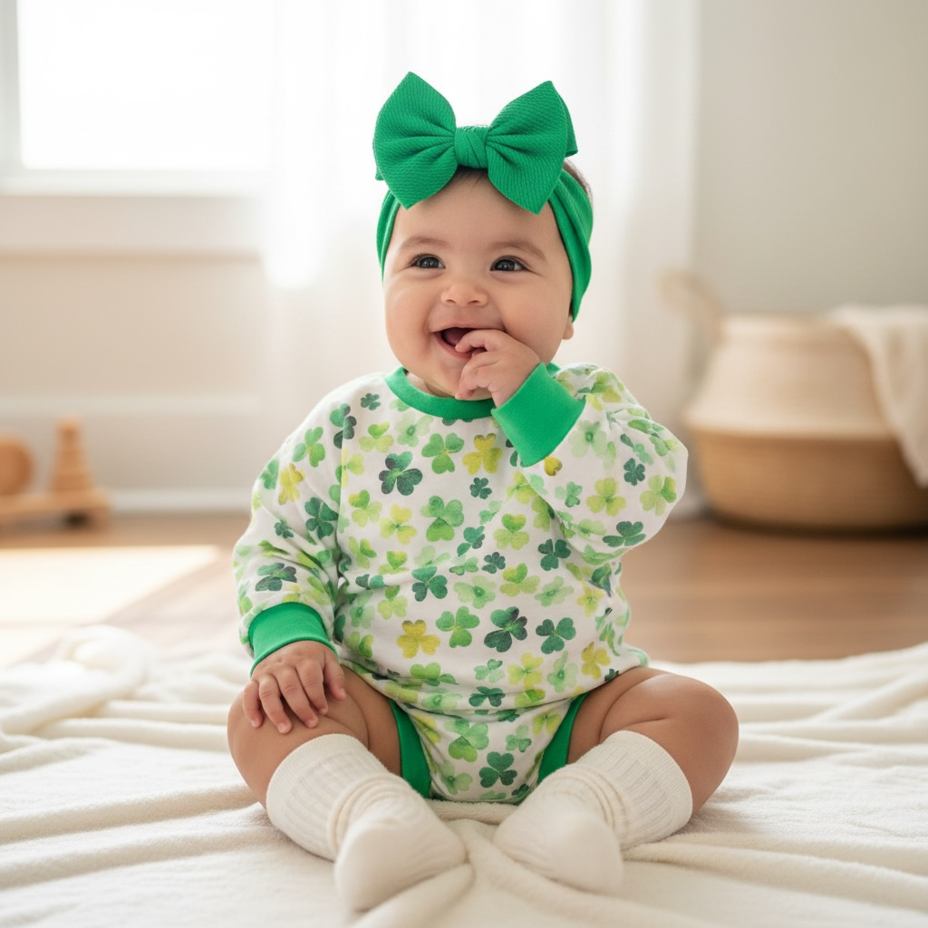 St. Patricks Day Bubble Romper