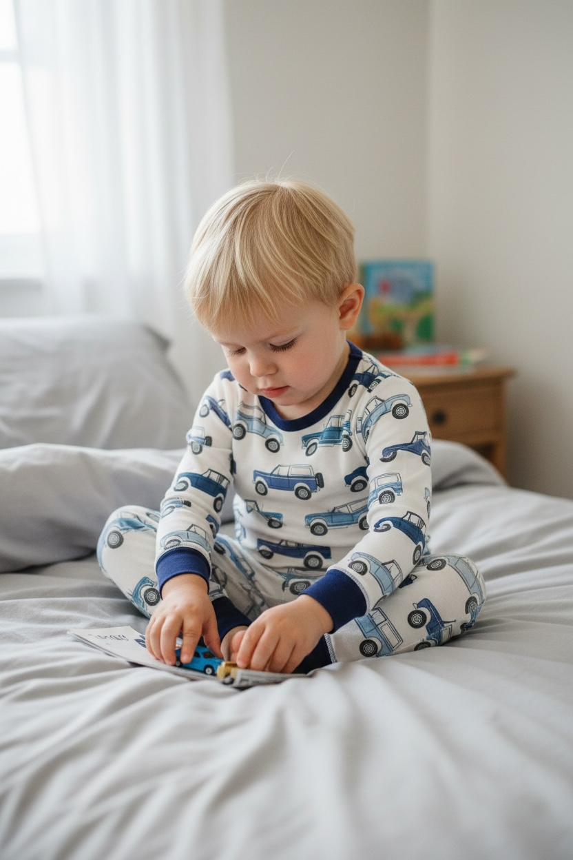 Vintage Cars Bamboo Toddler 2 Piece Set