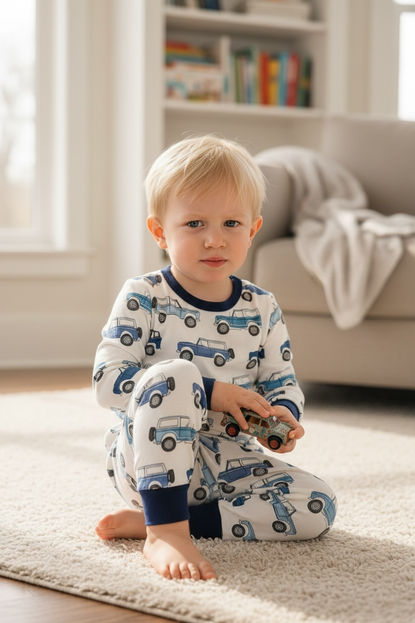 Vintage Cars Bamboo Toddler 2 Piece Set