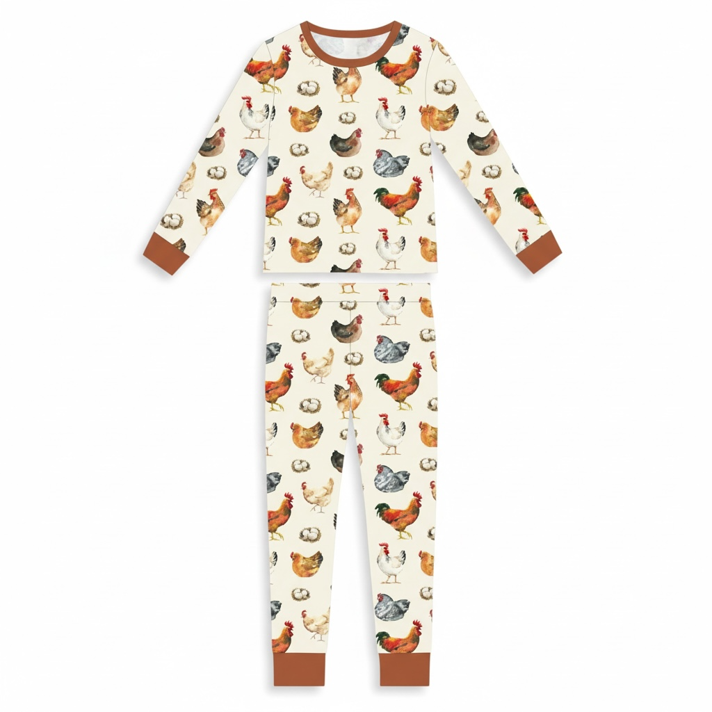 Chicken Bamboo Toddler 2 Piece Set