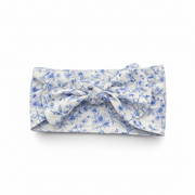 Blue Vintage Floral Bamboo Bow
