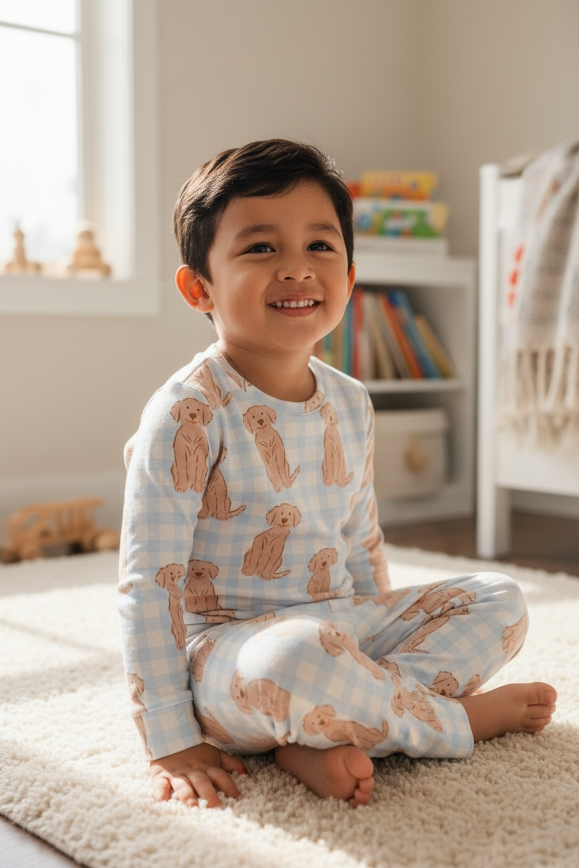 Golden Retriever Bamboo Toddler 2 Piece Set