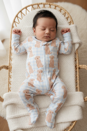 Golden Retriever Bamboo Zipper Romper