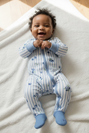Blueberry Bamboo Zipper Romper