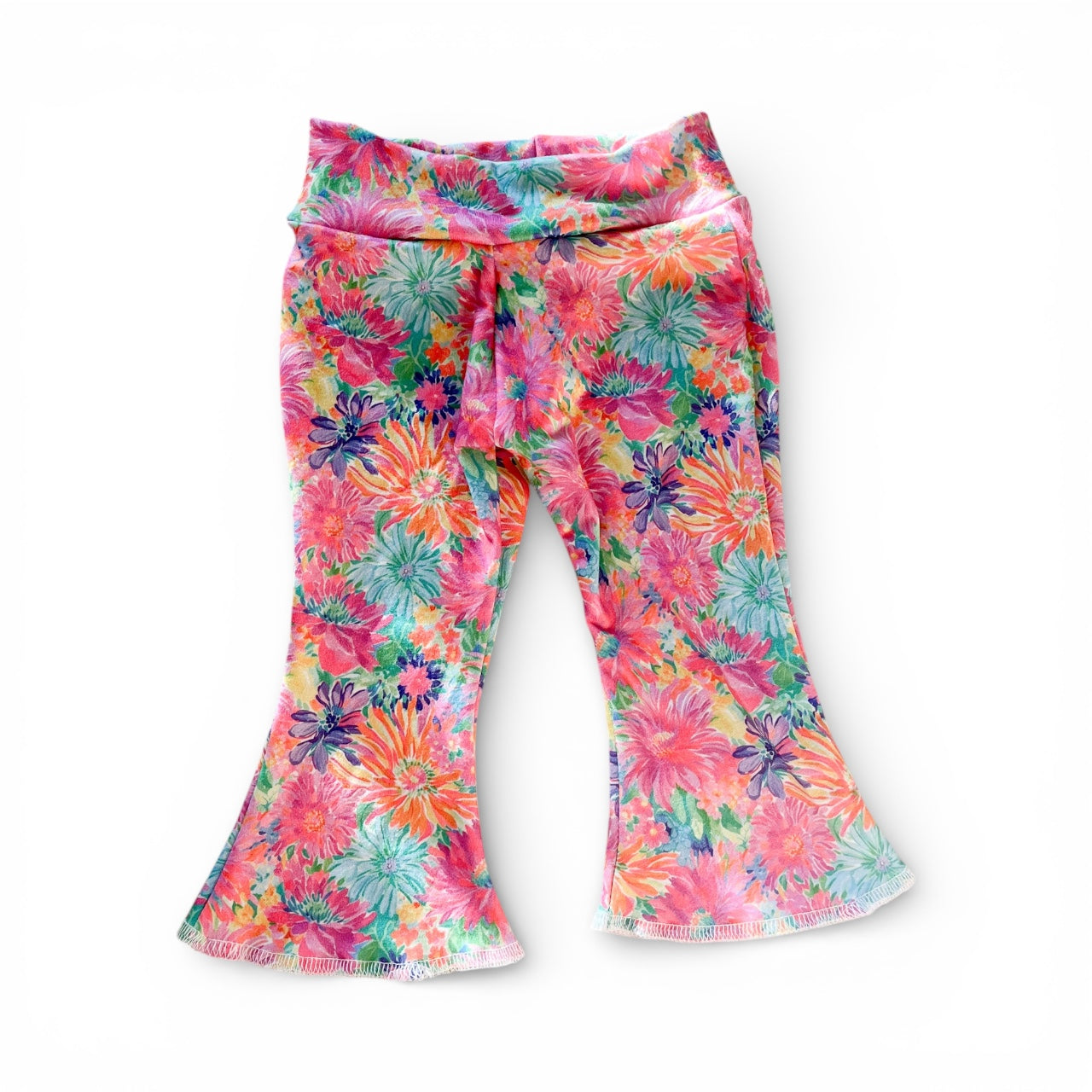 Daddy's Girl Floral Baby Bell Bottom Outfit
