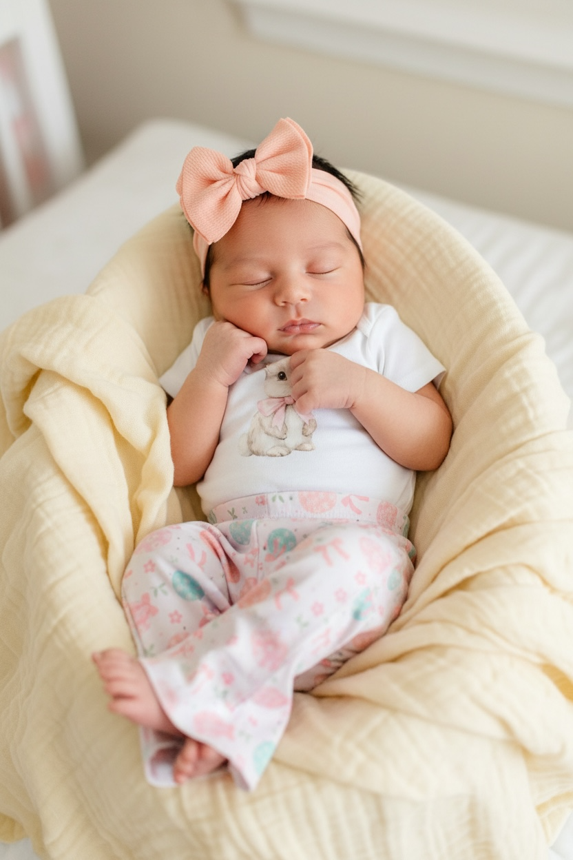 Easter Bunny Baby Bell Bottom Outfit