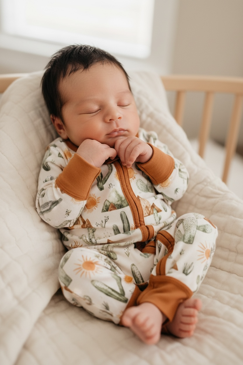 Western Desert Bamboo Zipper Romper