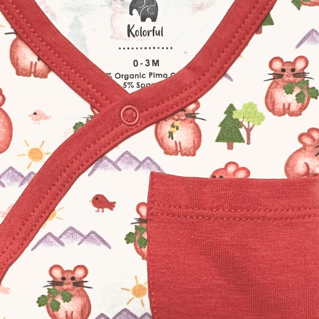 Pika Kimono Shorty Romper | Organic Pima Cotton