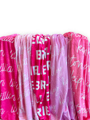 Pink Tones Personalized Minky Blanket