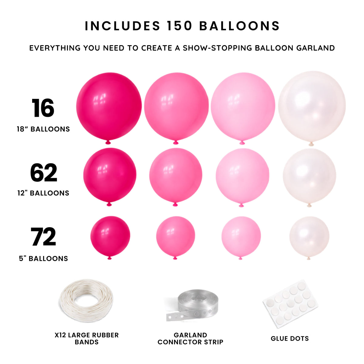 Pink Balloon Garland Kit (150 Ct)