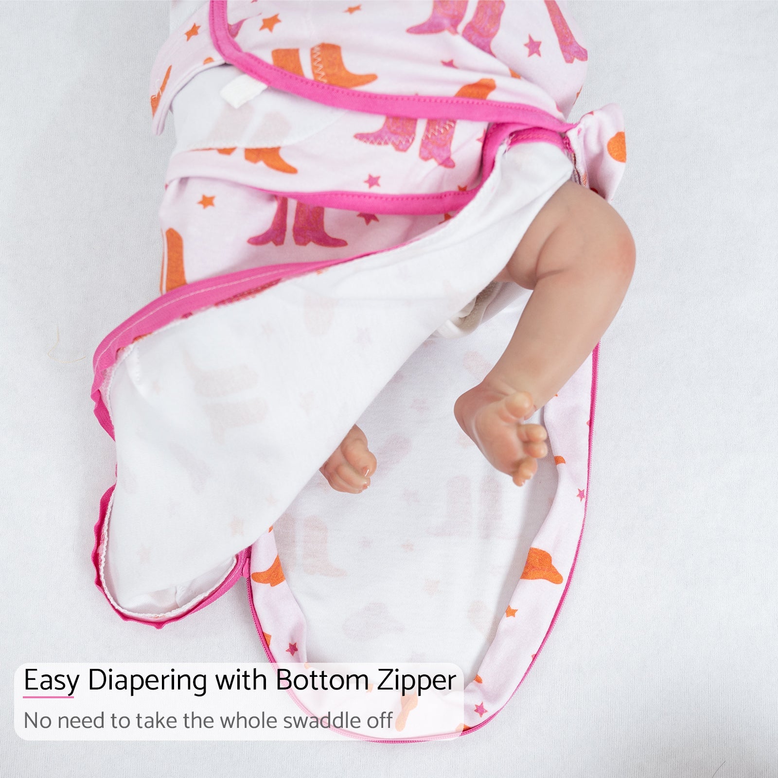Life Is Better In Pink Boots Swaddle Sack