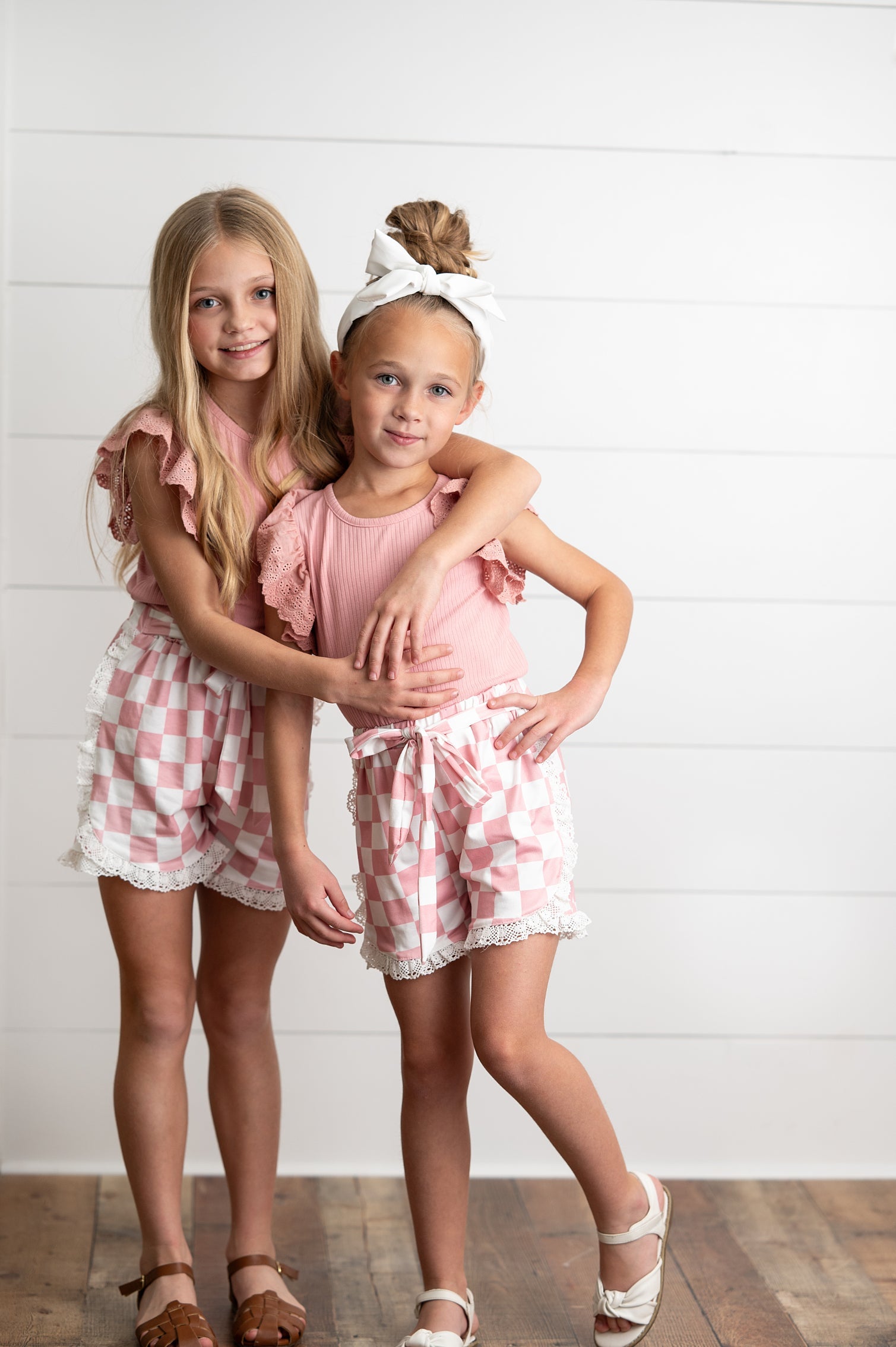 Pink Check Short Set
