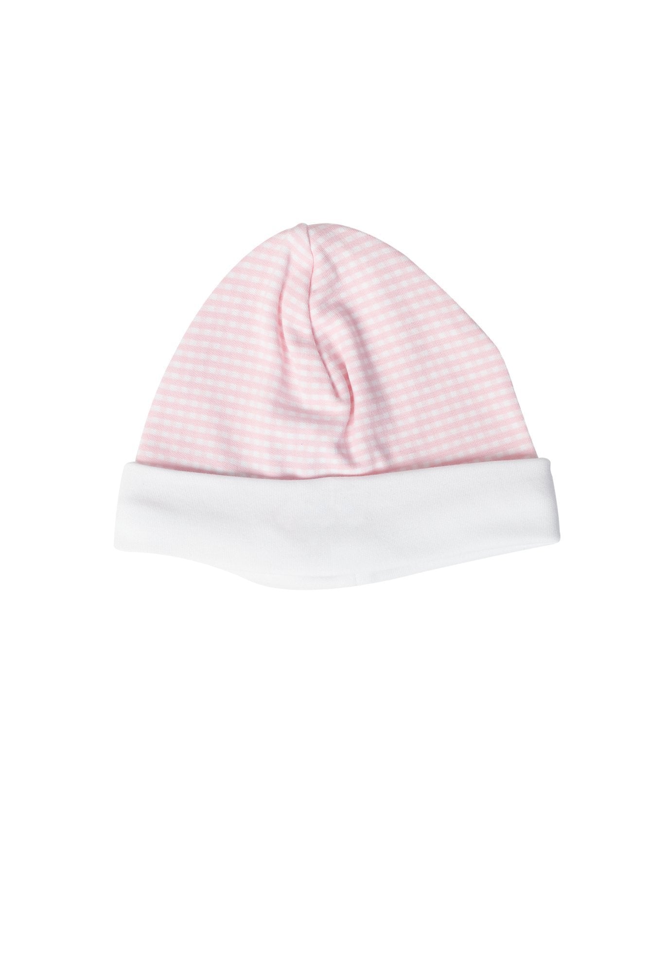 Pink Gingham Baby Hat