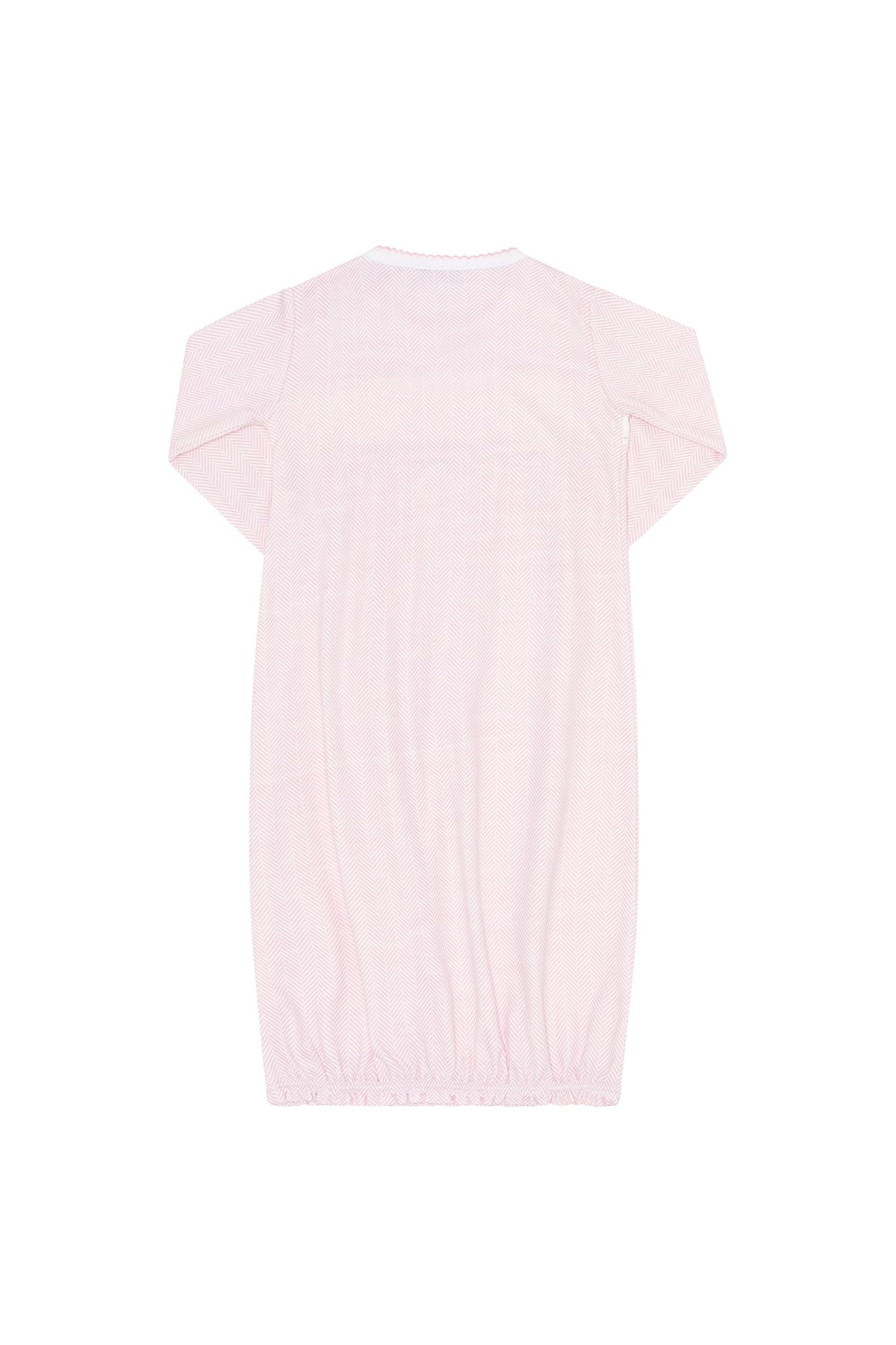 Pink Herringbone Embroidered Gown