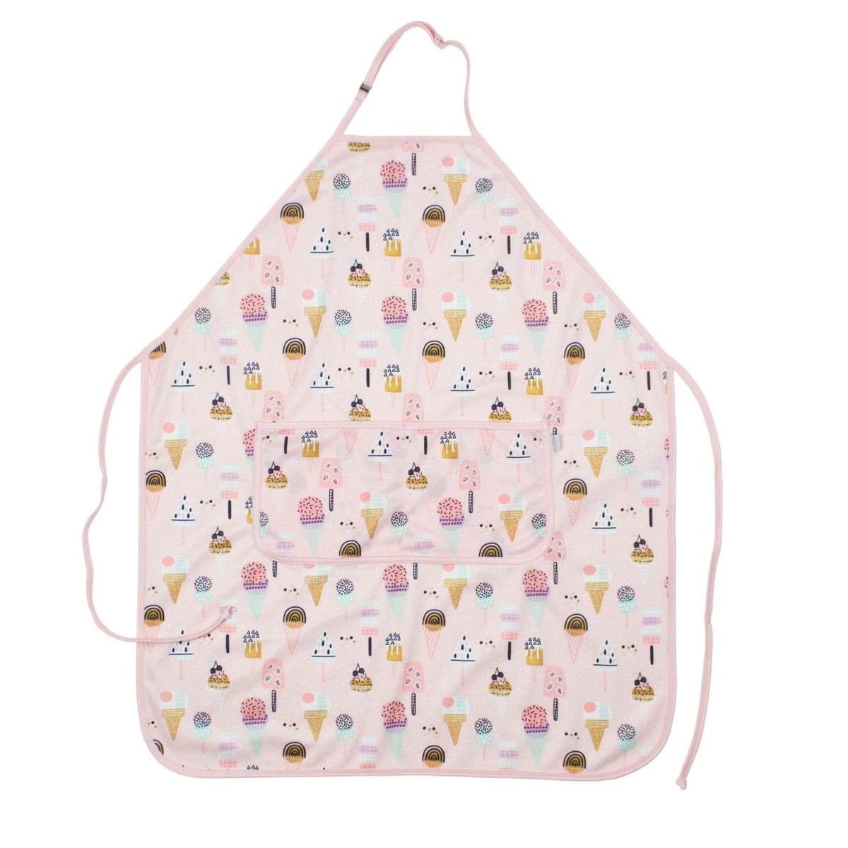 Pink Ice Cream Apron - Fits Sizes Youth Small Through Adult 2xl