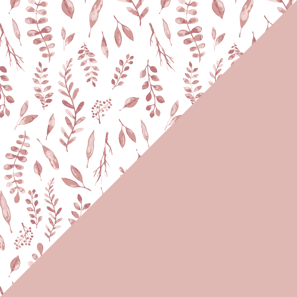 Pink Leaves + Cotton Candy Classic Muslin Super Snuggle Blanket