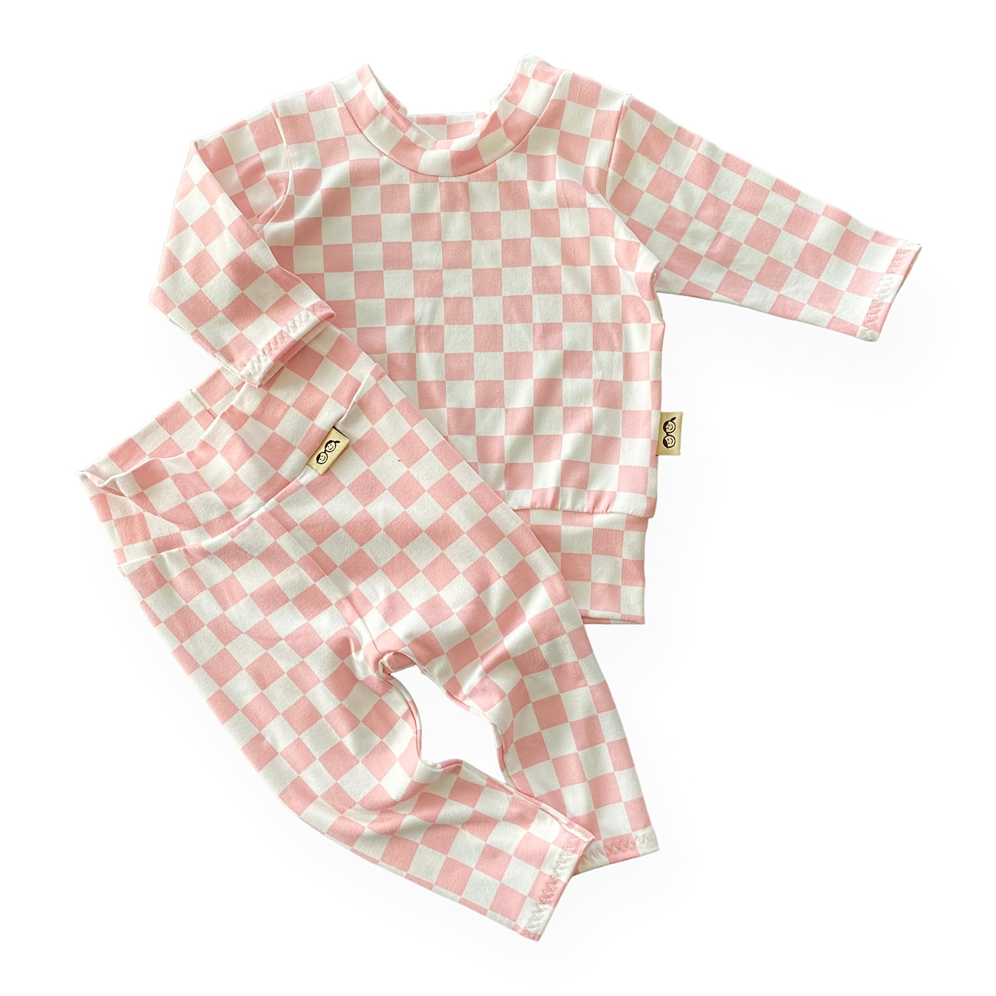 Pink Retro Checkered Lounge Set