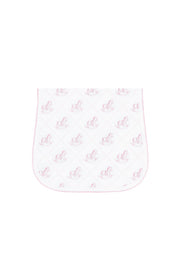 Pink Rocking Horse Burp Cloth