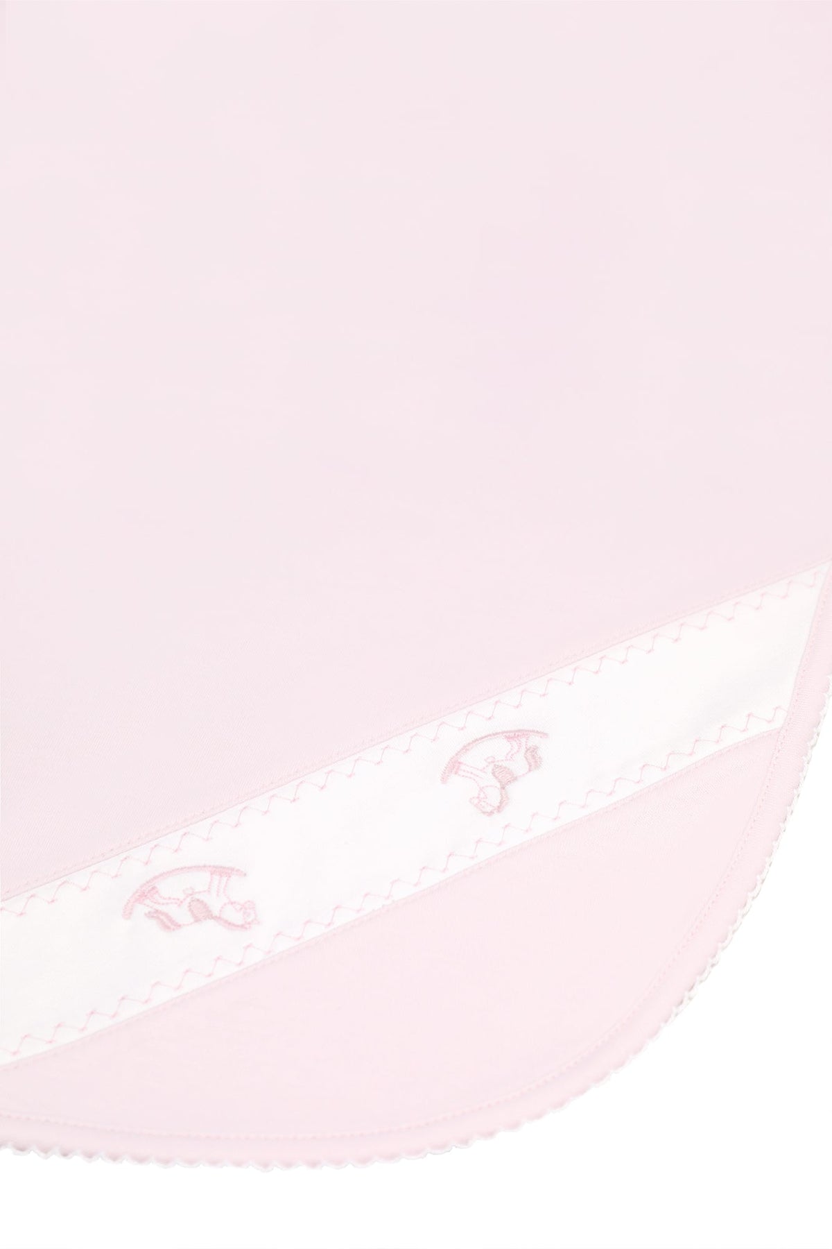 Pink Rocking Horse Embroidered Blanket
